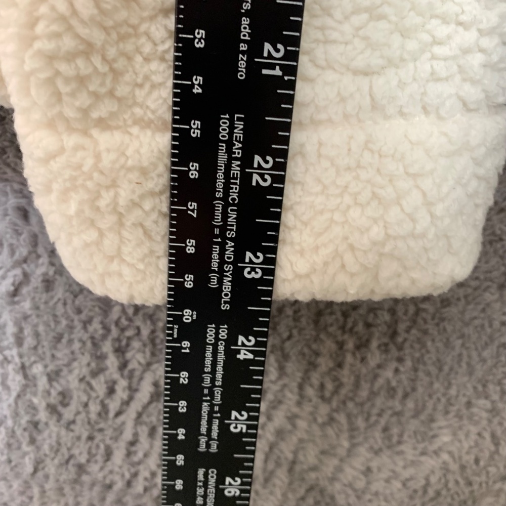 Jaclyn Intimates Women's Fleece Jacket Size M White Button Front Cozy Sherpa 100 - Picture 4 of 7
